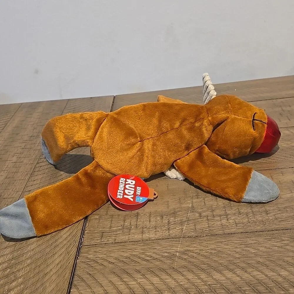 Bark Box Rudy Reindeer M - L Dog Toy Rudolph The Red Nosed Reindeer Christmas